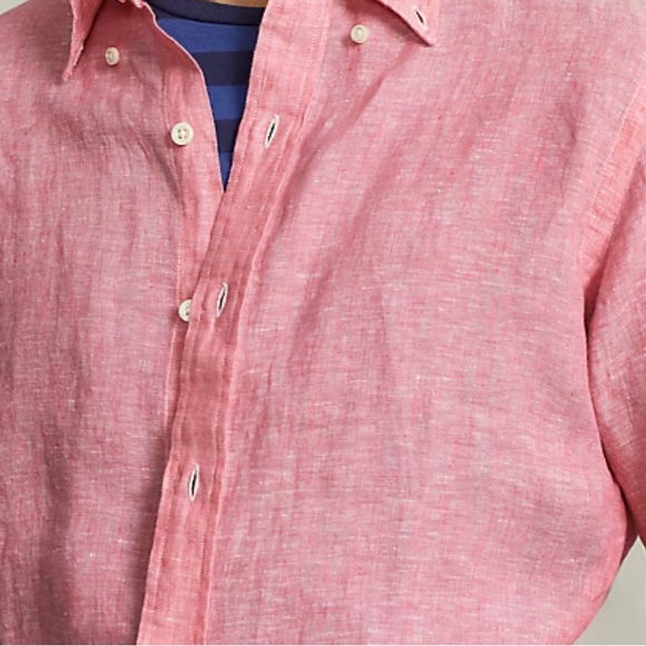 Ralph Lauren Custom Fit Linen Chambray Shirt - Picture 5 of 16